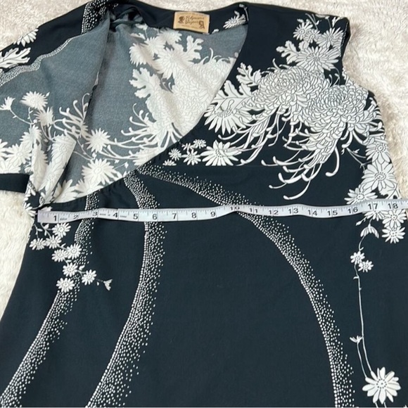 ❤️ Vintage 70s Polynesian Bazaar Chrysanthemum Print Hawaiian Maxi Dress, Small - Picture 3 of 7